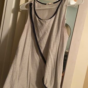 Blue and white striped tank top